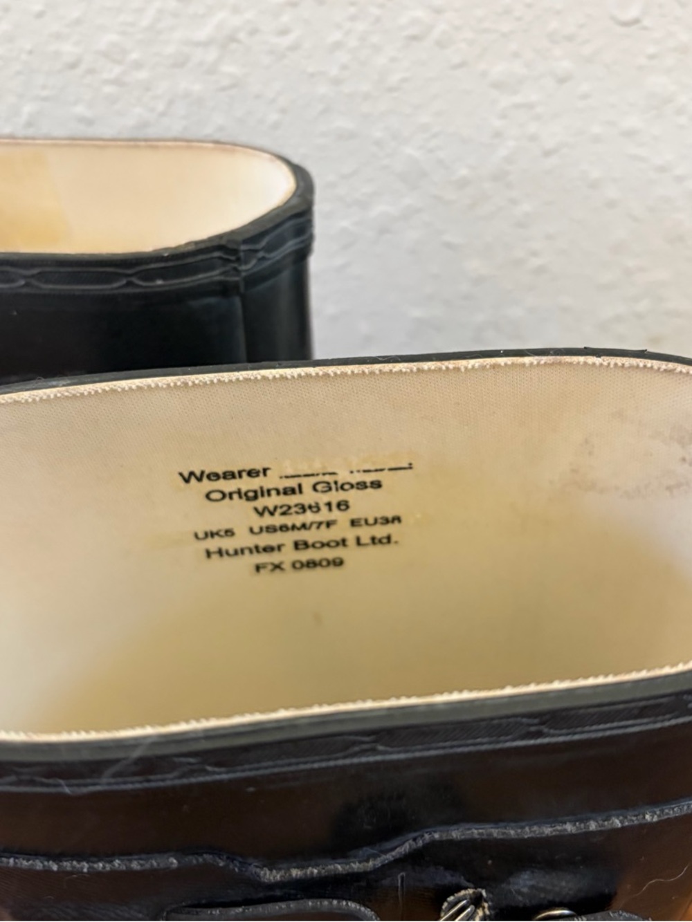 Hunter Black Gloss Tall Rain Boots with Side Buckle - Picture 6 of 9